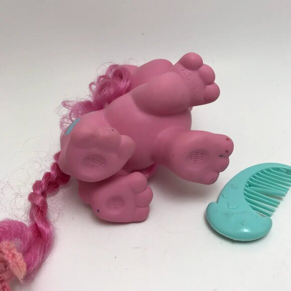 1980s G1 My Little Pony Kingsley Hasbro Pink Lion with Comb - Picture 5 of 5